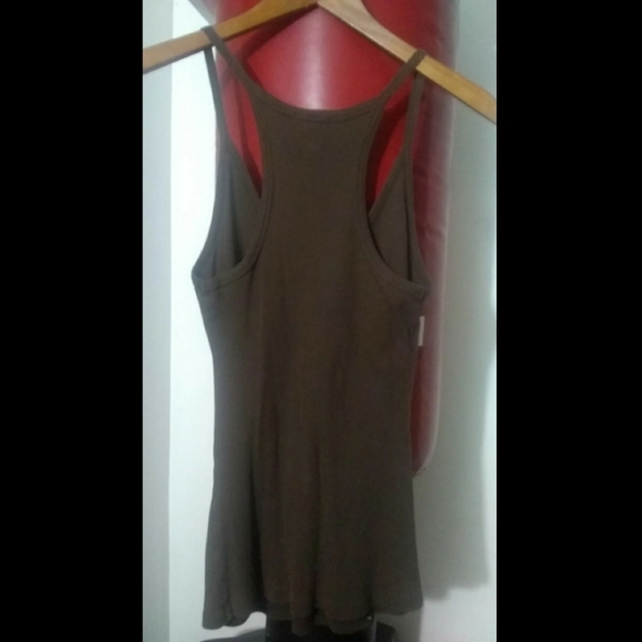 AMERICAN RAG RACERBACK MICRO RIBBED TANK TOP - Picture 3 of 4